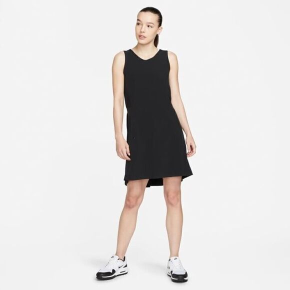 Nike Golf Women's Sz Medium Dri-FIT Sleeveless Golf Dress Black DH2437 010 NWT - Picture 3 of 15